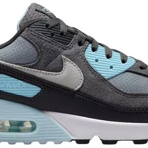 Nike Air Max Black and Light Blue Sneakers